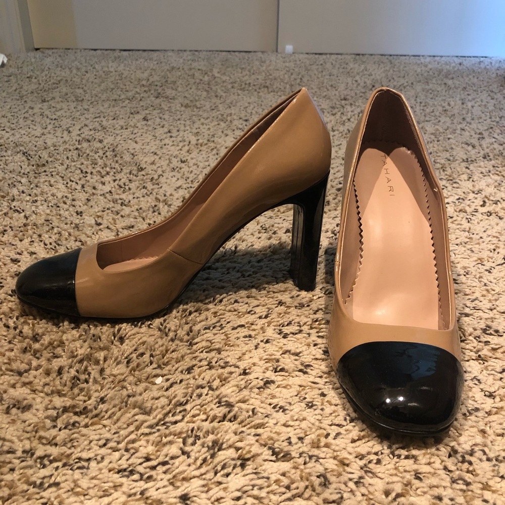 Tahari color block heels